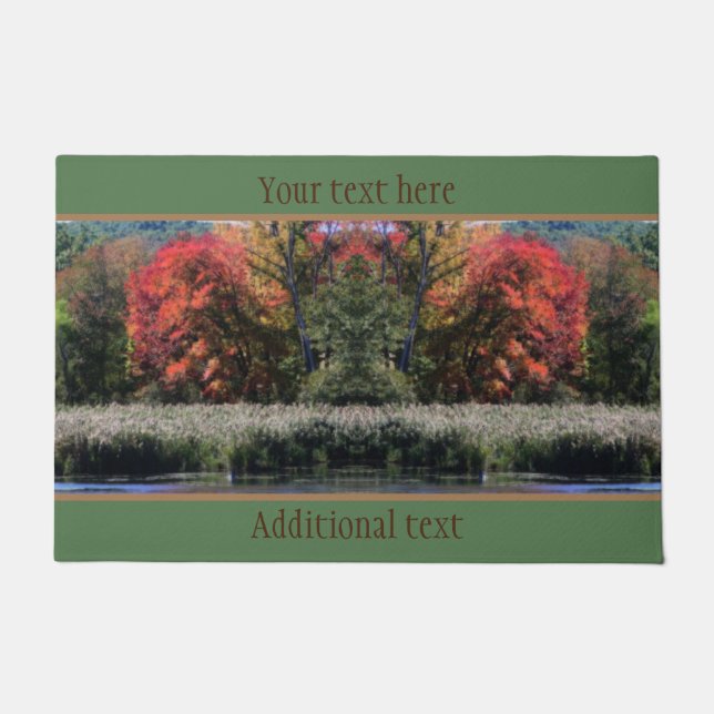 Fall Foliage an einem Marsch Personalisiert Fußmatte (Vorderseite)