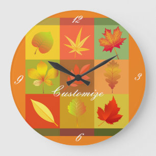 Fall Foliage Autumn Leaves Thunder_Cove Große Wanduhr