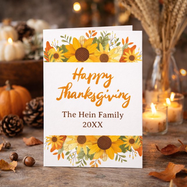 Fall Foliage Happy Thanksgiving Card Karte (Von Creator hochgeladen)