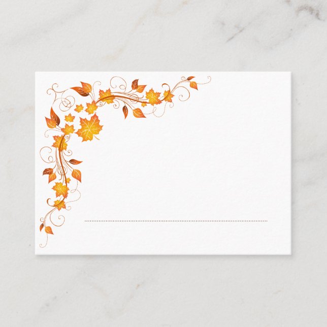 Fall Foliage Hochzeit Platzkarte 2 (Vorderseite)