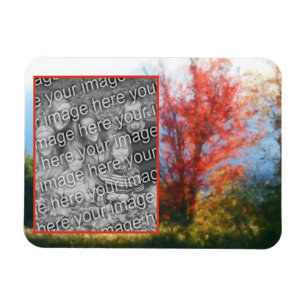 Fall Foliage Natureainting Fügen Sie Ihr Foto hinz Magnet