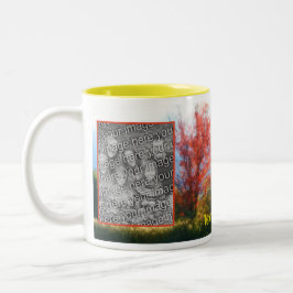 Fall Foliage Natureainting Fügen Sie Ihr Foto hinz Zweifarbige Tasse