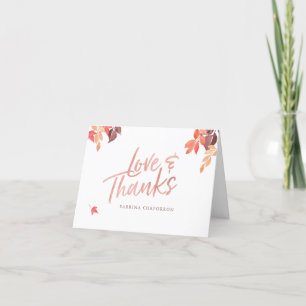 Fall Foliage Rose Gold Liebe & Danke