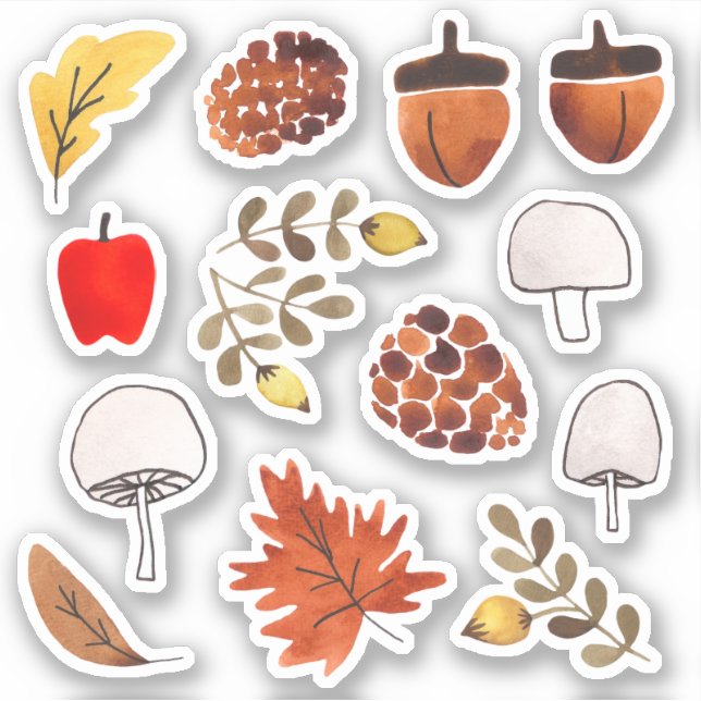 Fall Foliage Stickers Aufkleber (Vorderseite)