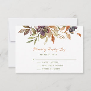 Fall Foliage & Sukkuläre UAWG RSVP Karte