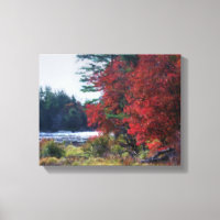 Fall Foliage Teich Malerei Natur Kunst