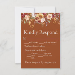 Fall Foliage Terracotta Wedge RSVP