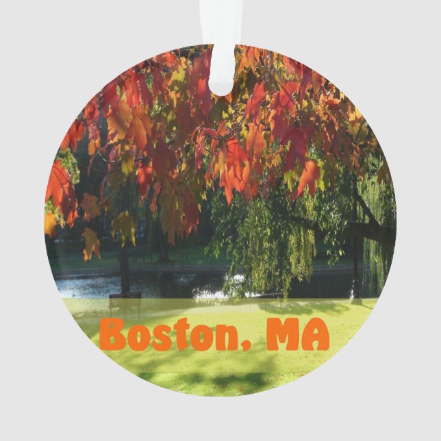 Fall Foliage von Boston Ornament (Rückseite)