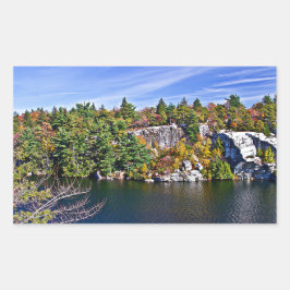 Fall Folias um den Minnewaska-See Rechteckiger Aufkleber