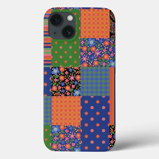 Fall "Folk Art Imitate Patchwork iPad Case-Mate" Case-Mate iPhone Hülle (Rückseite)