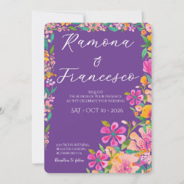 Fall For You Watercolor Floral Wedding Invitation Einladung