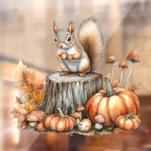 Fall Forest Animal Window Cloning Fensteraufkleber