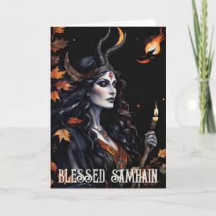 Fall Forest gesegnet Samhain Night Pagan Hexe Karte