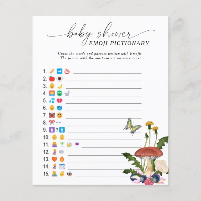 fall forest mushrooms - Baby emoji (Vorderseite)