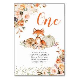 Fall Fox Sie ist eine wilde Tischnummer eines Gebu