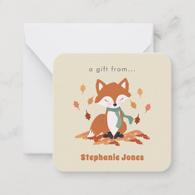 Fall Fox Woodland Geburtstag Mitteilungskarte (Vorderseite)