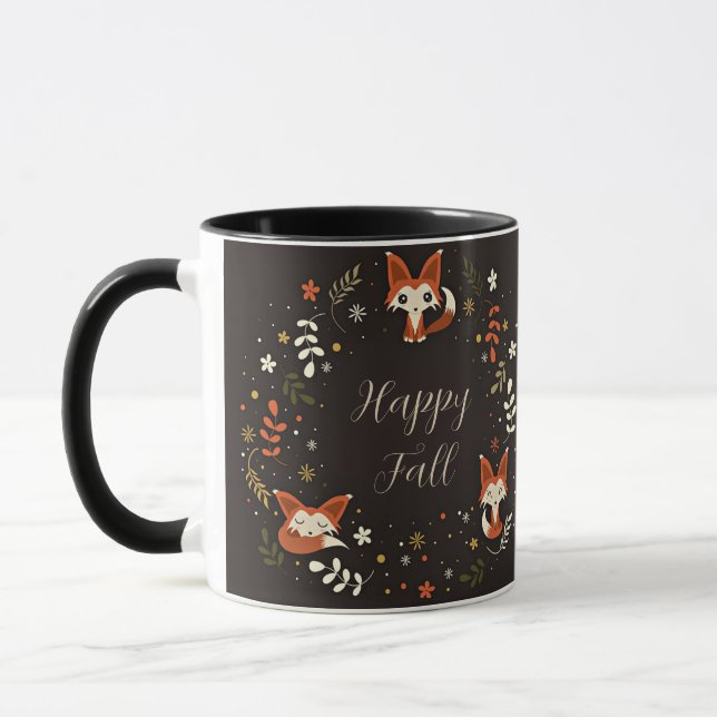 Fall Foxes with customizable text Tasse (Links)