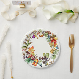 Fall Frucht- und Schmetterlingsdruckpapier-Teller Pappteller
