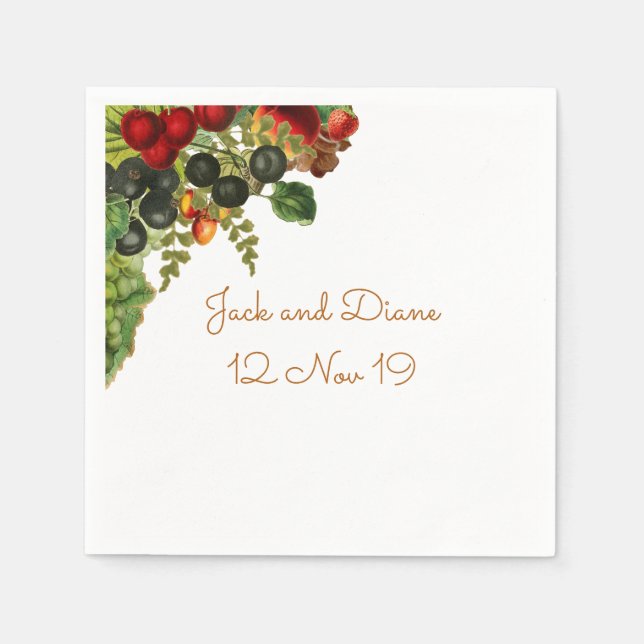 Fall Fruit Napkins Serviette (Vorderseite)