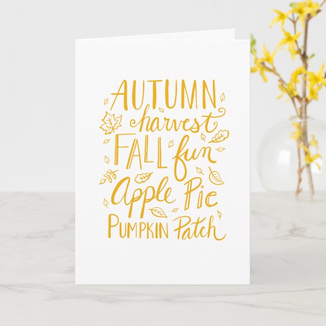 Fall Fun Card Karte (Gelbe Blume)