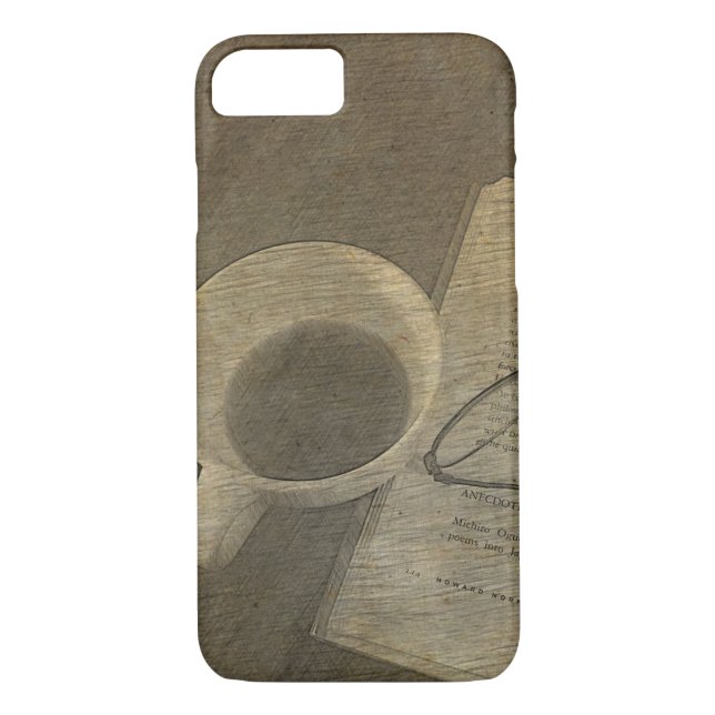 Fall für Cup & Book Sketch Case-Mate iPhone Hülle (Rückseite)