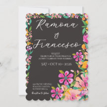 Fall Für Dich Aquarell Florale Hochzeitseinladung