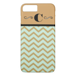 Fall für Gold und Aquamarine Monogramm-Handys Case-Mate iPhone Hülle