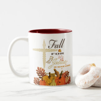 Fall für Jesus er verlasse nie 1   Zweifarbige Tasse