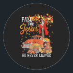 Fall für Jesus, er Verlasse nie Jesus Christi über Runder Aufkleber<br><div class="desc">Das ist ein großartiges Geschenk für Ihre Familie,  Freunde,  die Jesus Liebe. Sie werden sich freuen,  dieses Geschenk von Ihnen während der Ferienzeit oder an jedem anderen Tag zu erhalten.</div>