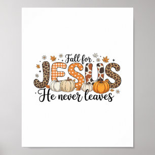 Fall für Jesus, er verlässt den Herbst Thanksgivin Poster