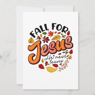 Fall für Jesus, er Verlasst nie Erntedank fallen Einladung