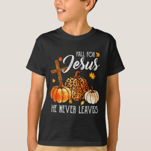 Fall für Jesus, er verlässt nie Süßer Herbst Dank T-Shirt