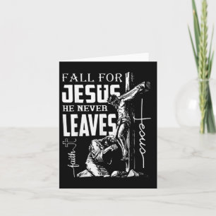 Fall Für Jesus Er Verlässt Niemals Christianisches Karte