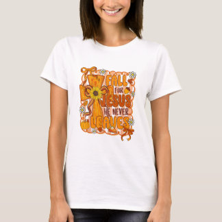 Fall Für Jesus Er Verlässt Niemals Preppy Herbst C T-Shirt