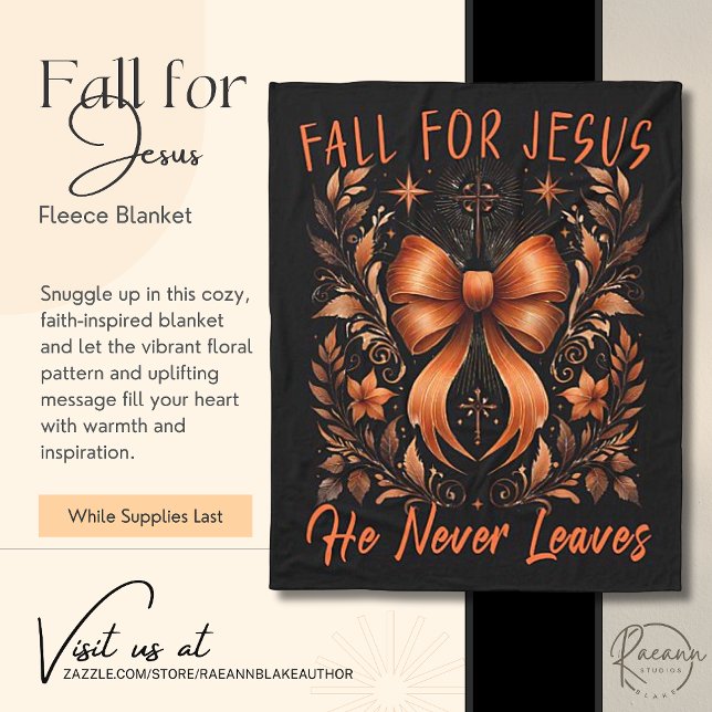 Fall für Jesus Fleece Blanket (Von Creator hochgeladen)