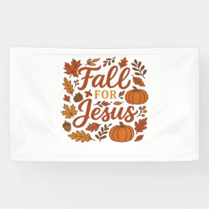 Fall für Jesus Herbst Pumpkin Christliche Glaubens Banner