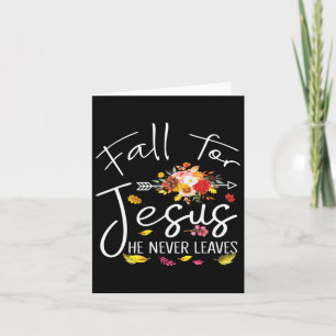 Fall für Jesus, Verlasse er nie Christlichen Glaub Karte