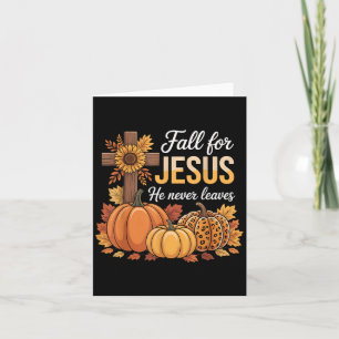 Fall für Jesus, Verlasse er nie Christlichen Thank Karte