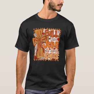 Fall für Jesus, Verlasse er nie Christlichen Thank T-Shirt