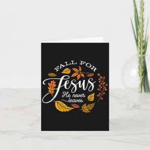 Fall für Jesus, Verlasse er nie Erntedank Herbst Karte