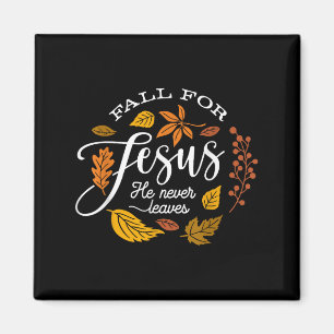 Fall für Jesus, Verlasse er nie Erntedank Herbst Magnet