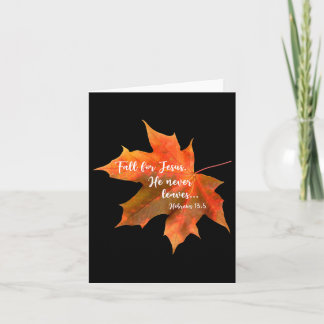 Fall für Jesus Verlasse er nie Herbst Christlich C Karte