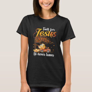 Fall für Jesus, Verlasse er nie Pumpkins Truck T-Shirt