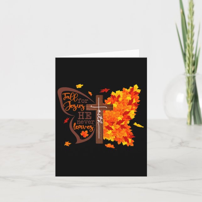 Fall für Jesus, Verlasse er nie Schmetterling Chri Karte (Vorderseite)