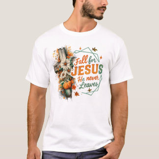 Fall für Jesus, Verlasst er nie jenseits religiöse T-Shirt