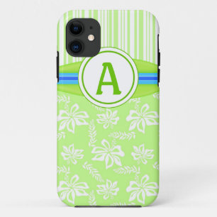 Fall für Monogram Green Hibiskus & Surfboard iPhon iPhone 11 Hülle