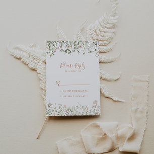 Fall Garden Wildblume Minimalistisch UAWG RSVP Karte