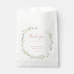Fall Garden Wildblume Vielen Dank für Ihre Hochzei Geschenktütchen