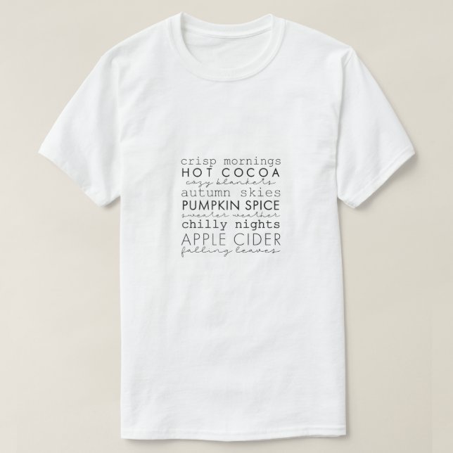 Fall Geschenk Sweater Wetter Apple Apfelwein Falle T-Shirt (Design vorne)