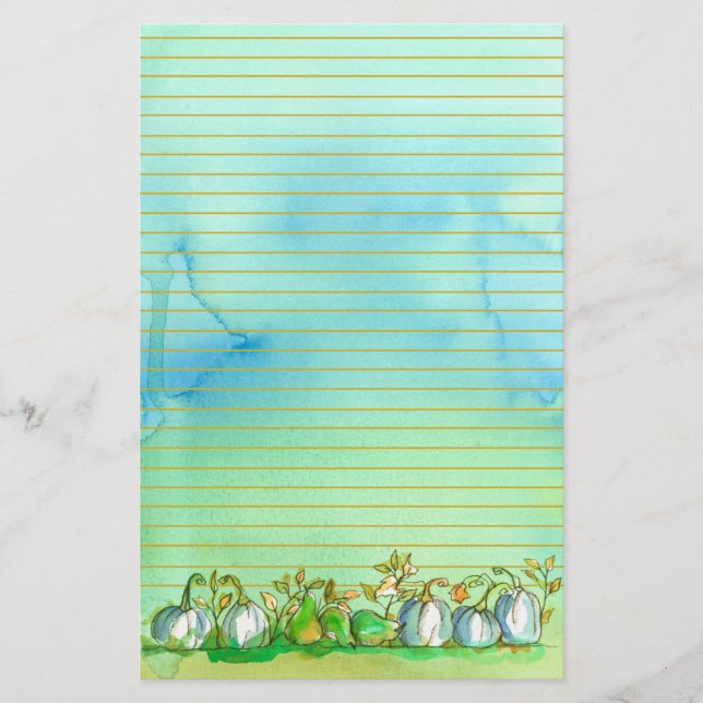 Fall Ghost Pumpkins Lined Briefpapier (Vorderseite)